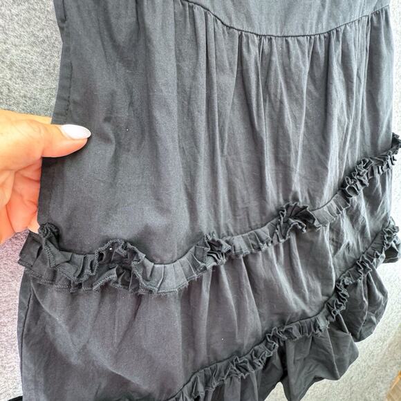 Love the Label Women Rosaline Mini Dress Size S Black Cotton Romantic Cottage - Picture 16 of 16